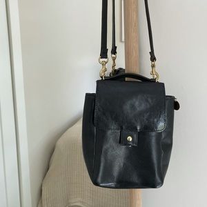 Claire V Black Leather Purse